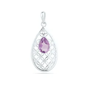 Amethyst Pendant Purple Amethyst Pear Pendant Amethyst Gemstone Pendant Amethyst Designer Pendant UNIQUE