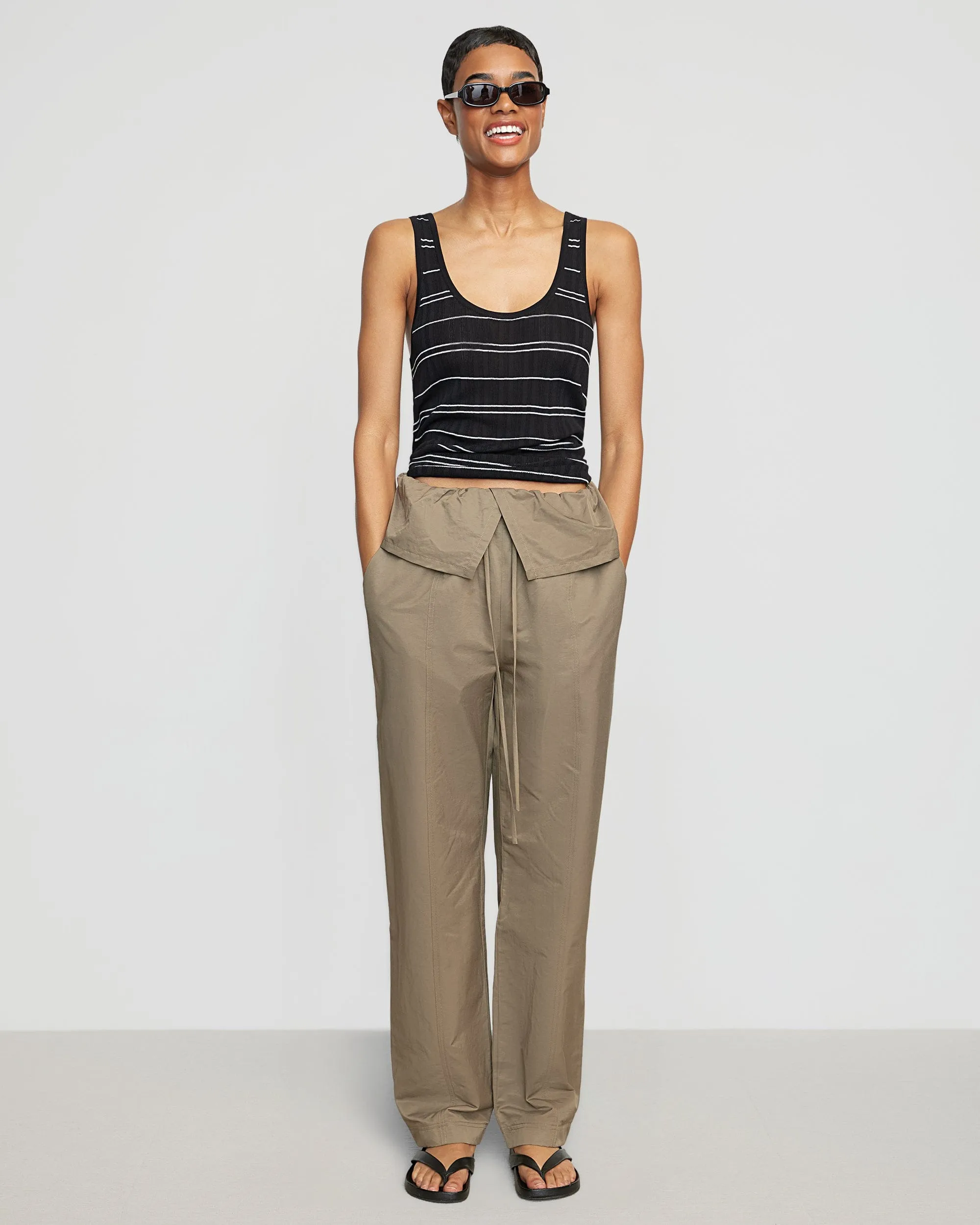 Arden Drawstring Foldover Pant