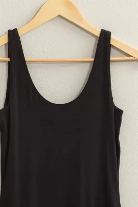 Black Scoop Neck Tank Top