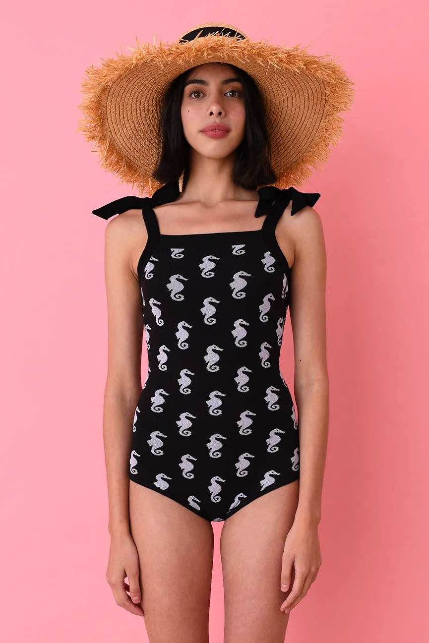 Black Seahorses Bodysuit