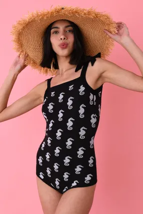 Black Seahorses Bodysuit