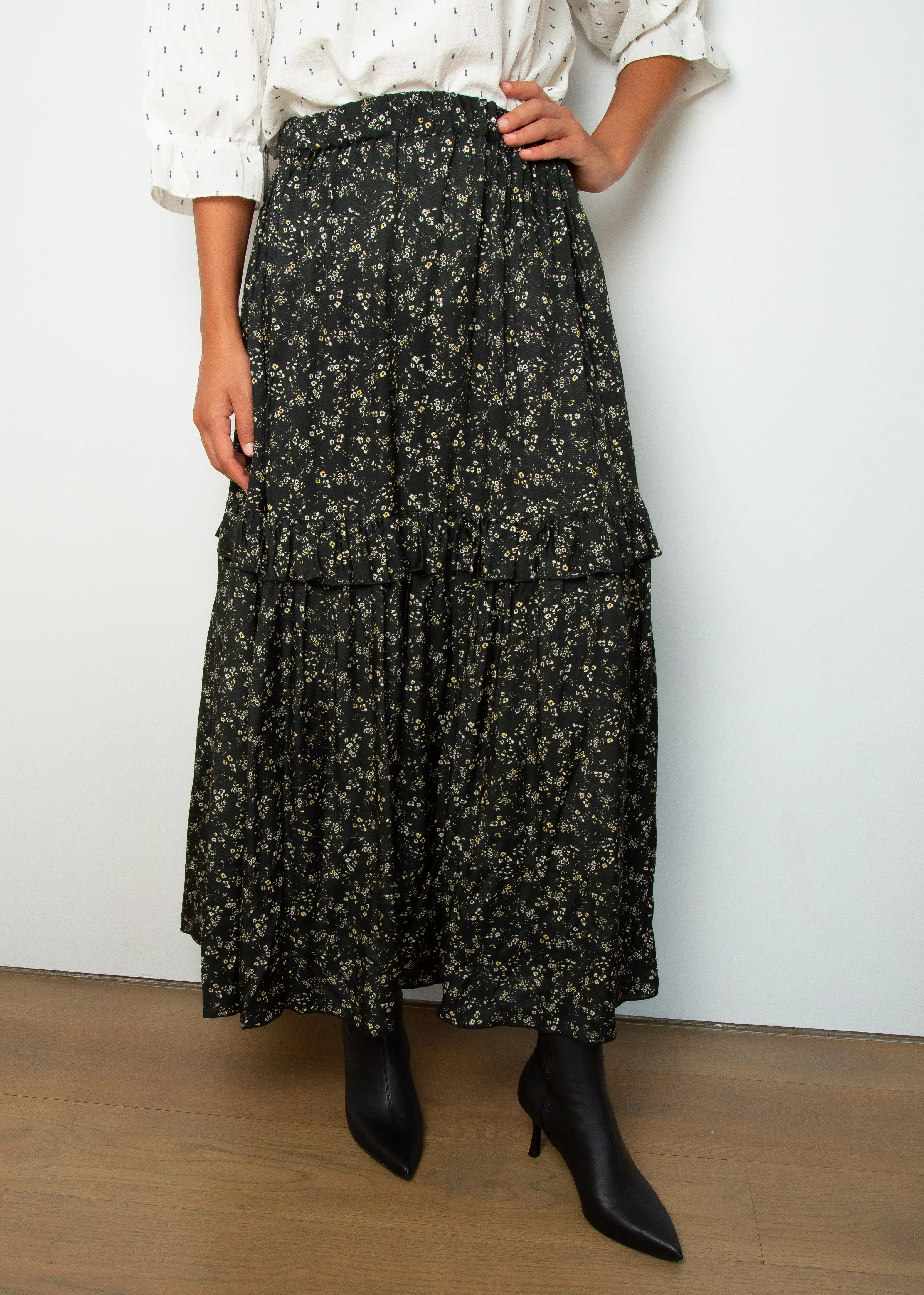 BR Habbi Printed Skirt in Black