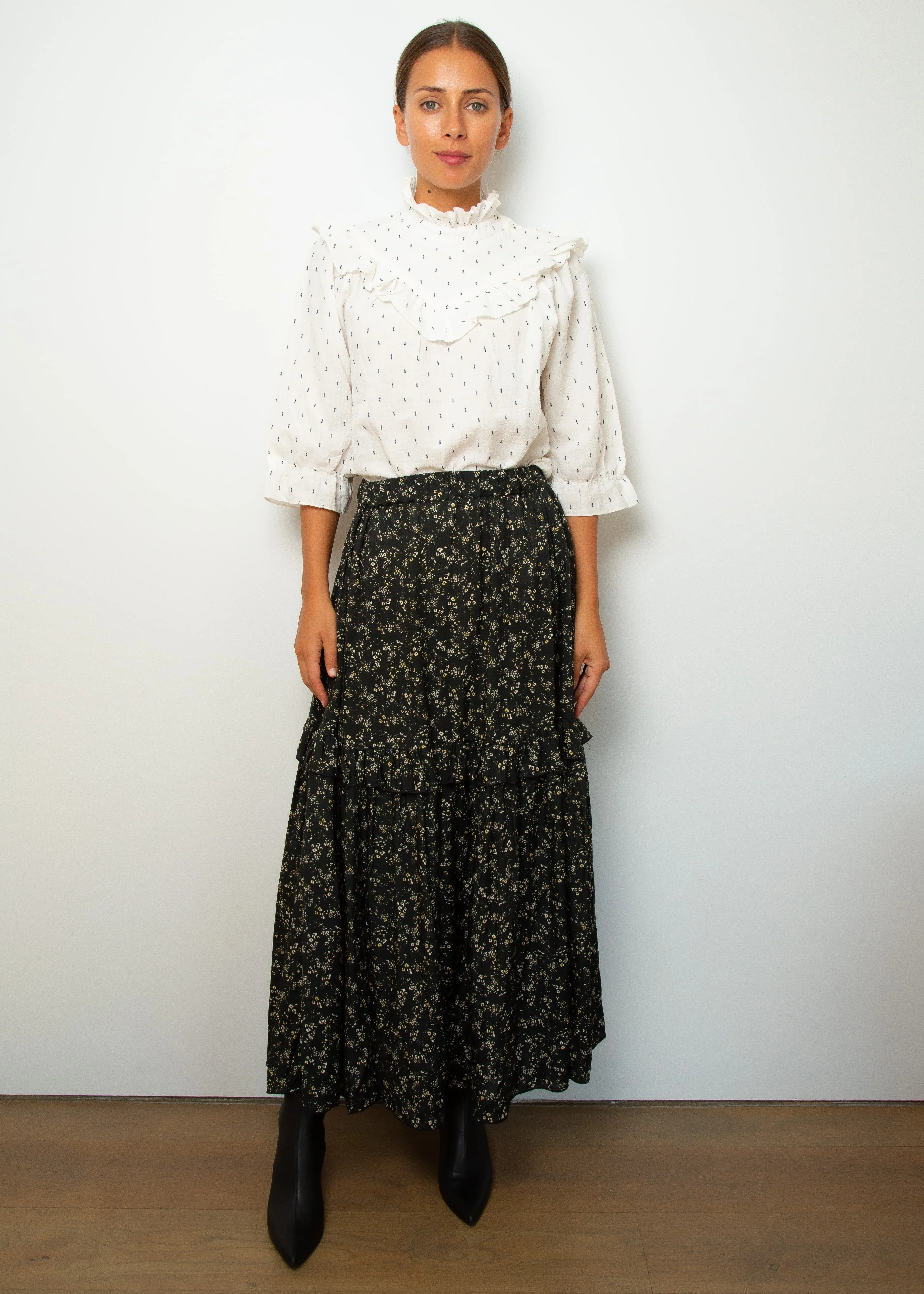 BR Habbi Printed Skirt in Black