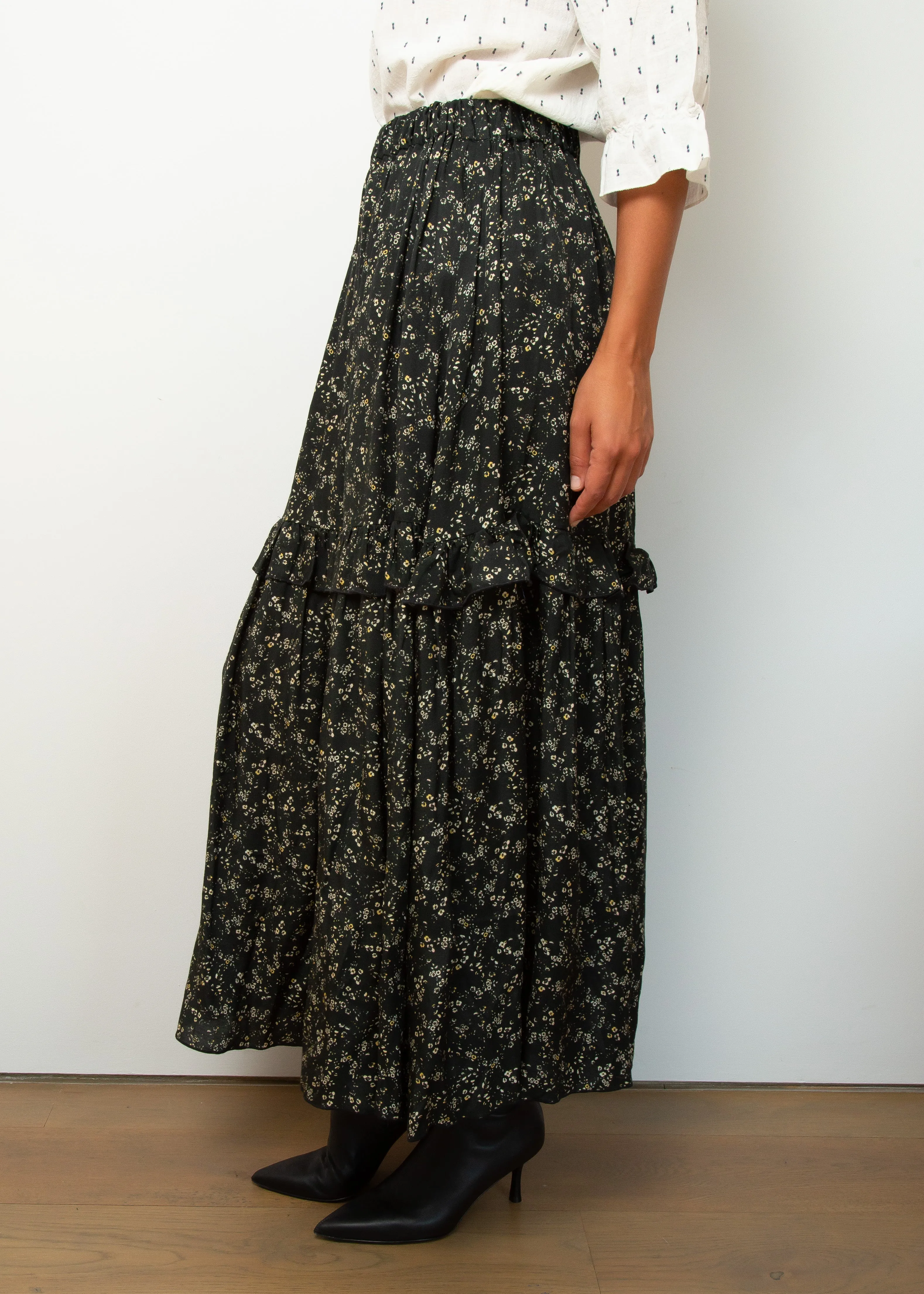 BR Habbi Printed Skirt in Black