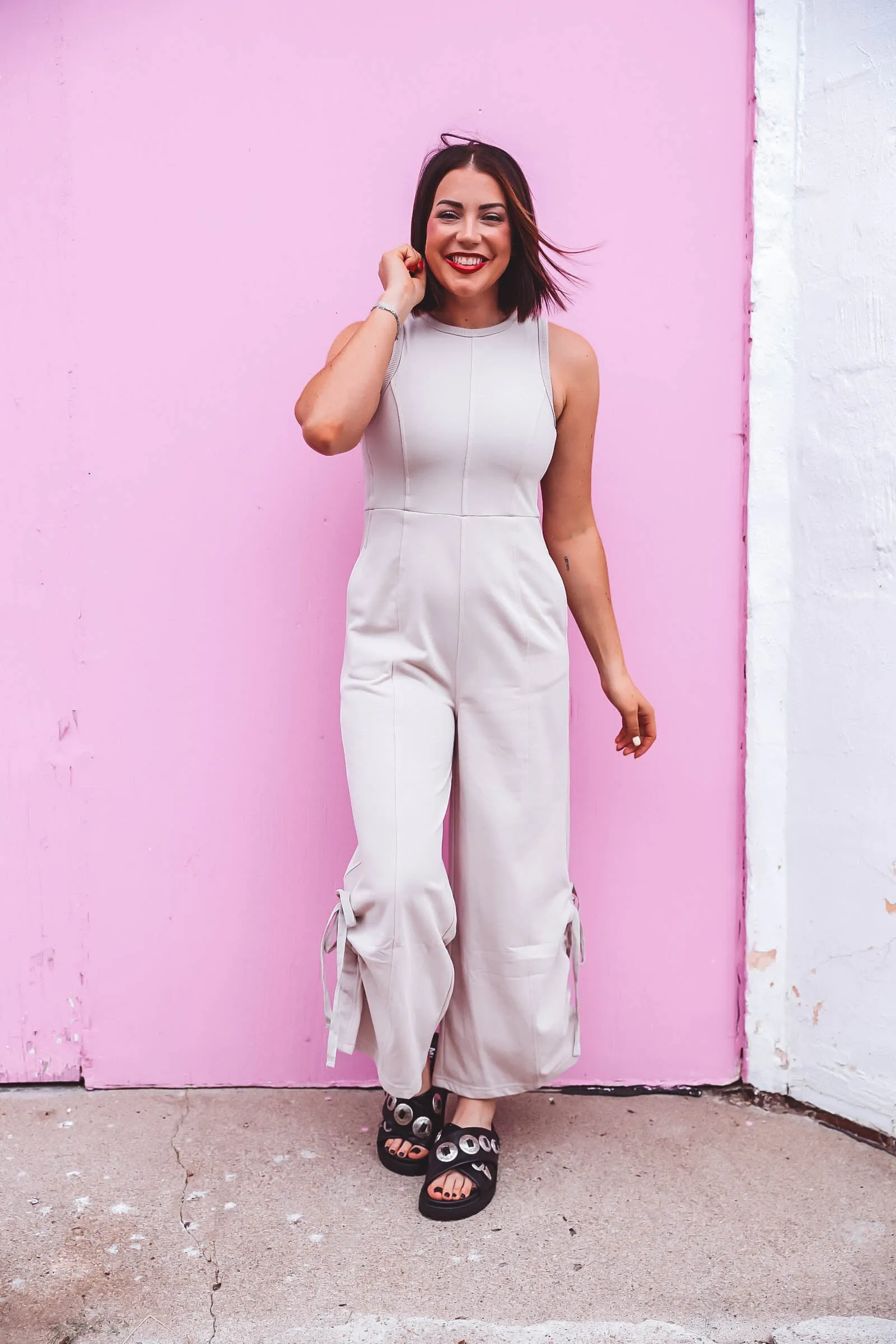 Chelsie Jumpsuit-Light Mocha