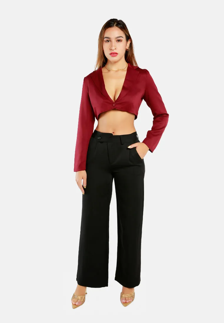 Cropped Tailored Blazer