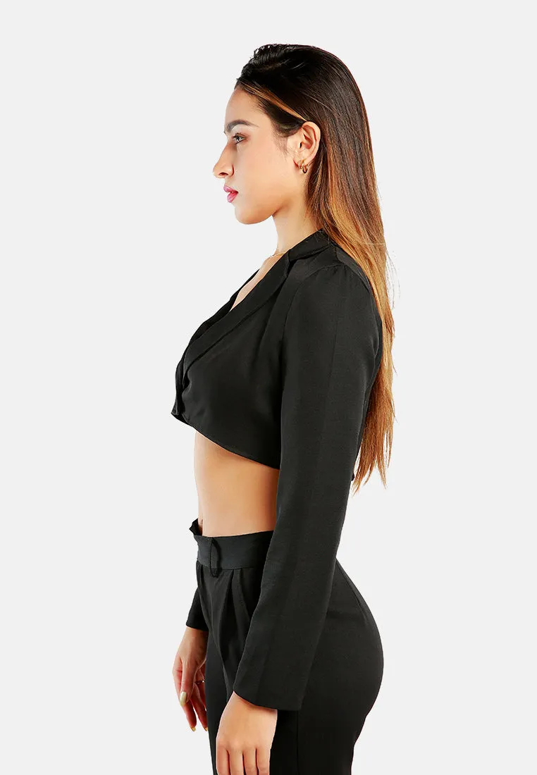 Cropped Tailored Blazer