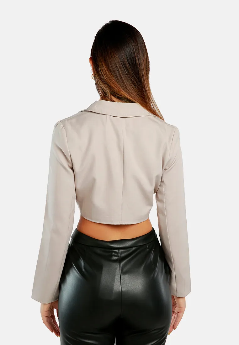 Cropped Tailored Blazer