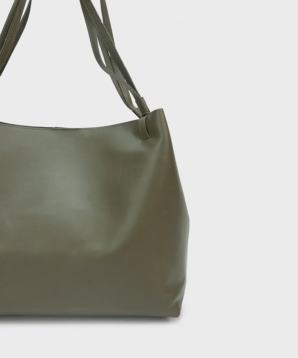 Faux Leather Tote Bag