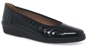 Gabor Piquet 06.400 Womens Leather Slip On Ballerina Shoe