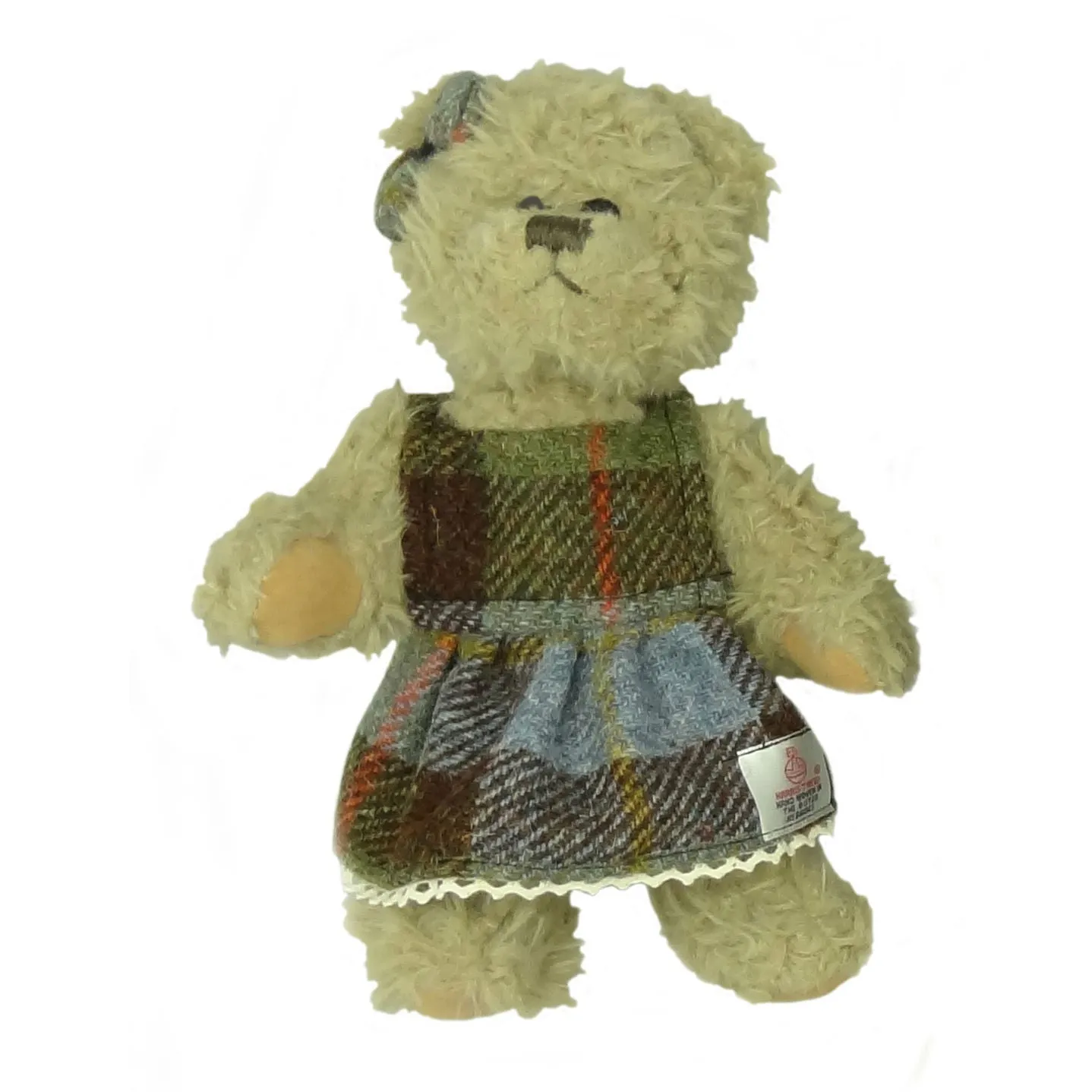 Girl Teddy Bear with Harris Tweed Clothing