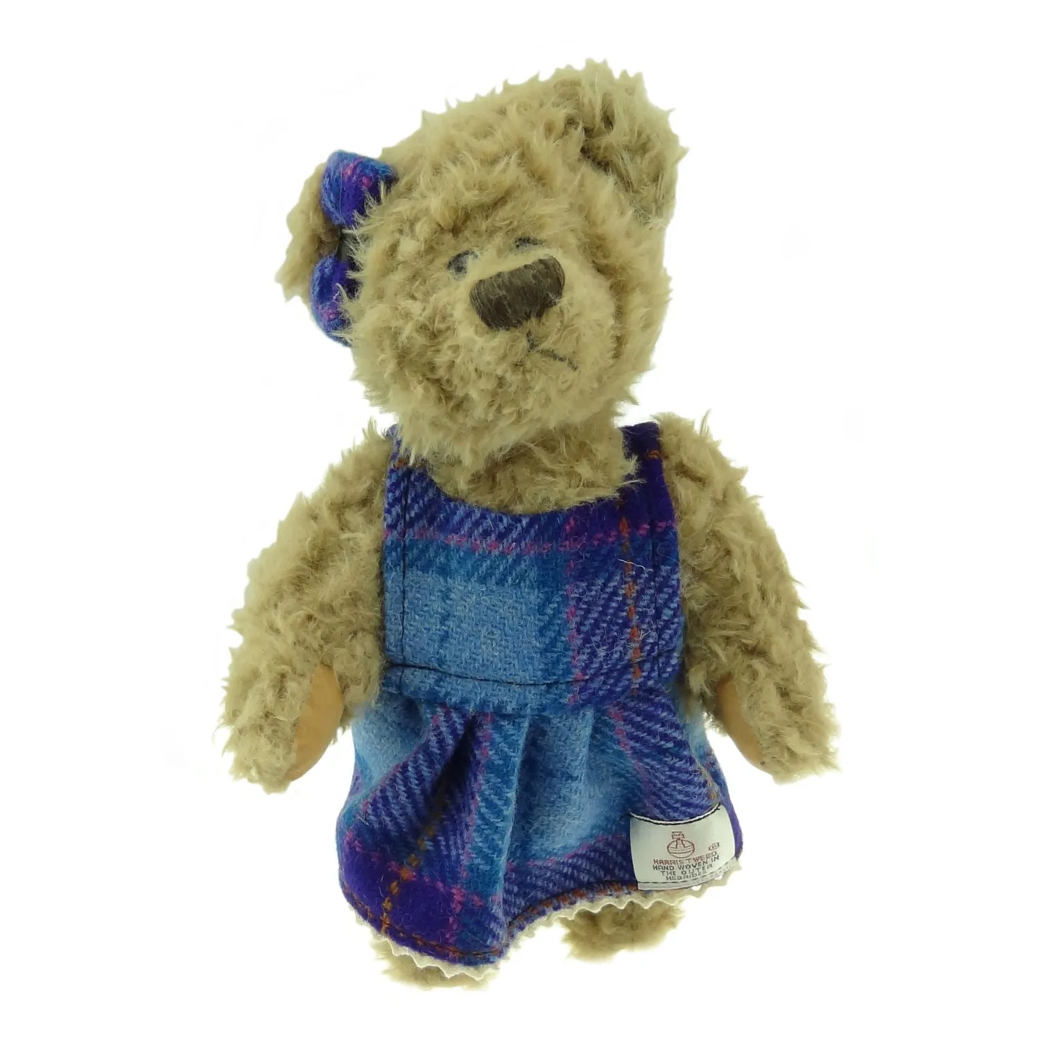 Girl Teddy Bear with Harris Tweed Clothing