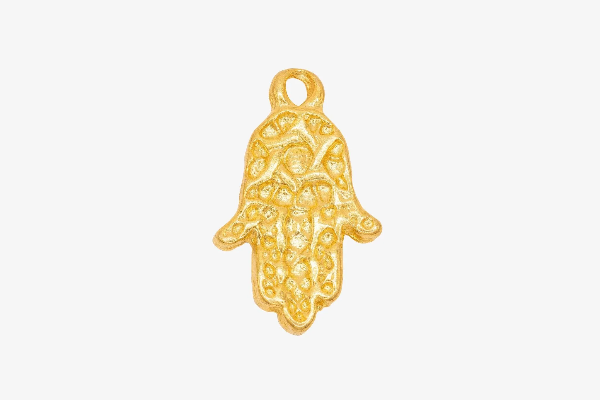 Hamsa Hand Wholesale Charm 14K Gold, Solid 14K Gold, G42