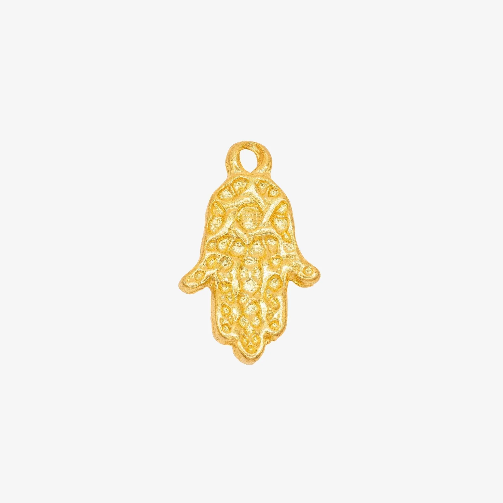 Hamsa Hand Wholesale Charm 14K Gold, Solid 14K Gold, G42