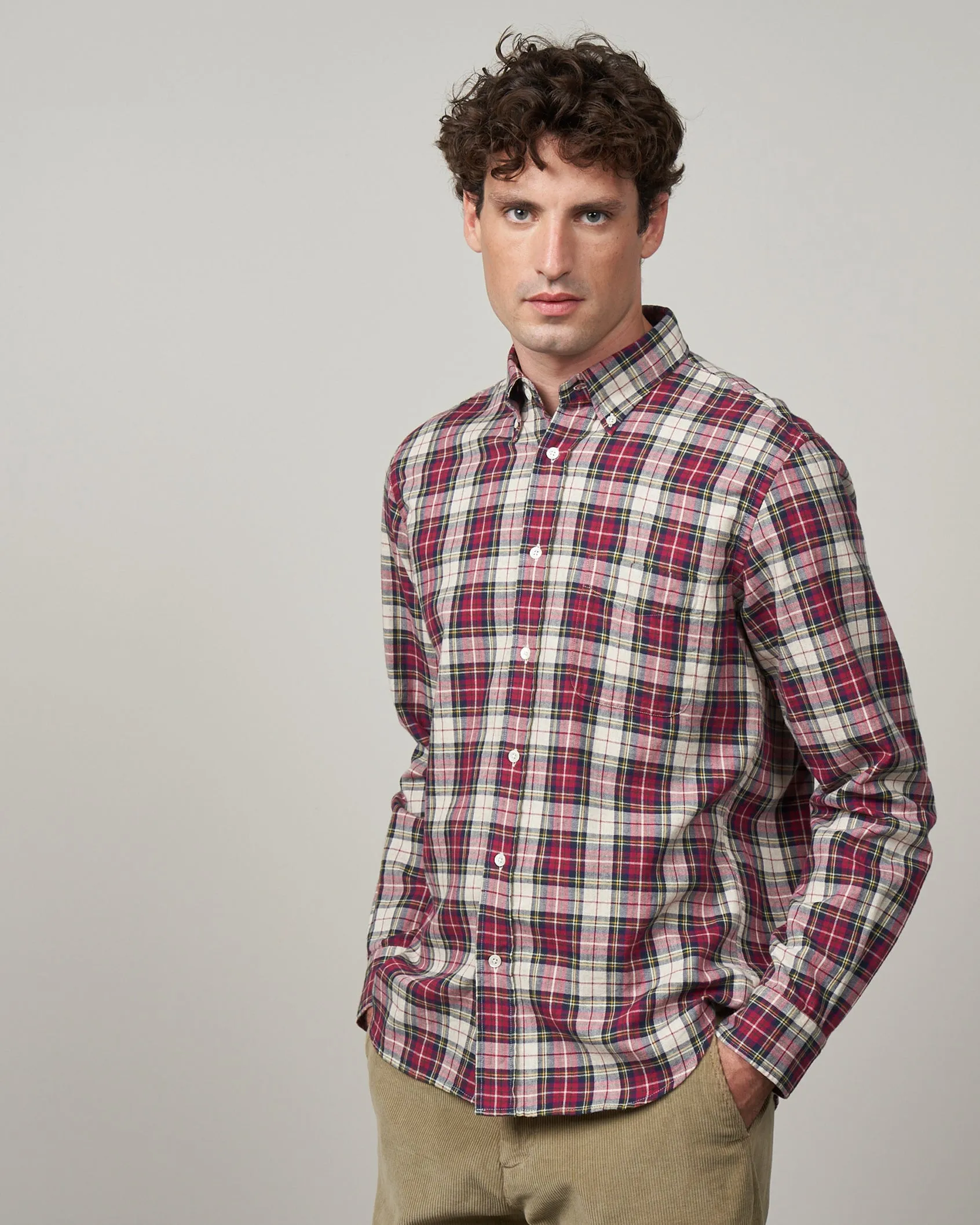 Hartford Henry Red Check Shirt