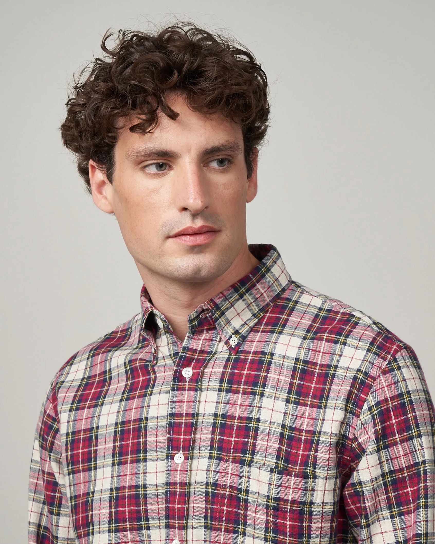 Hartford Henry Red Check Shirt