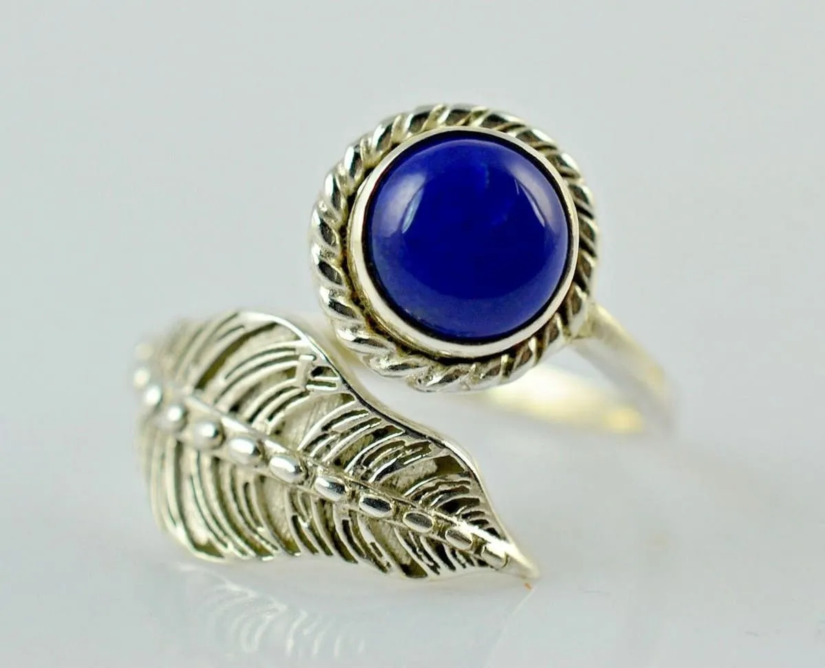 Natural Lapis Lazuli 925 Solid Sterling Silver Handmade Women Ring