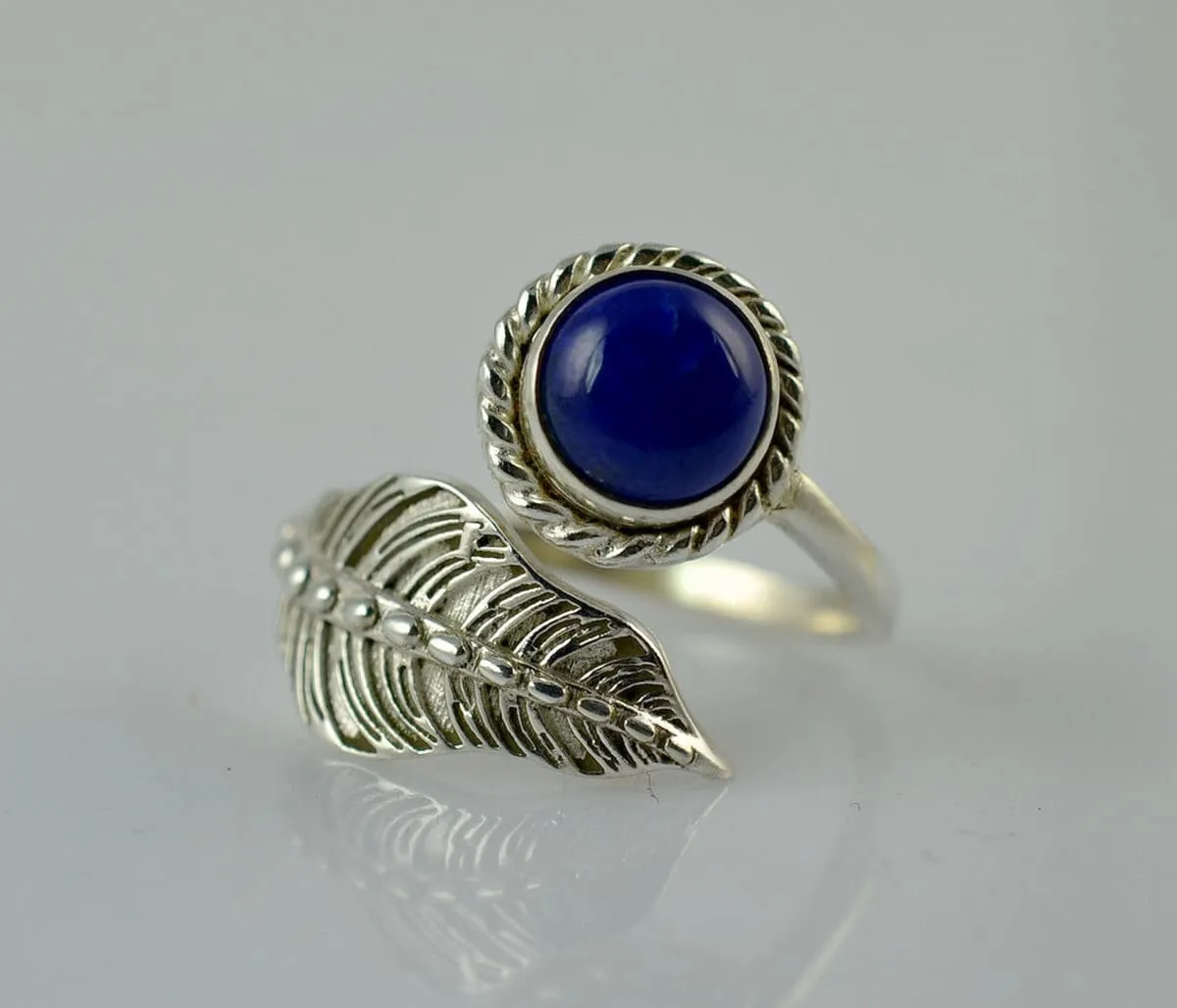 Natural Lapis Lazuli 925 Solid Sterling Silver Handmade Women Ring