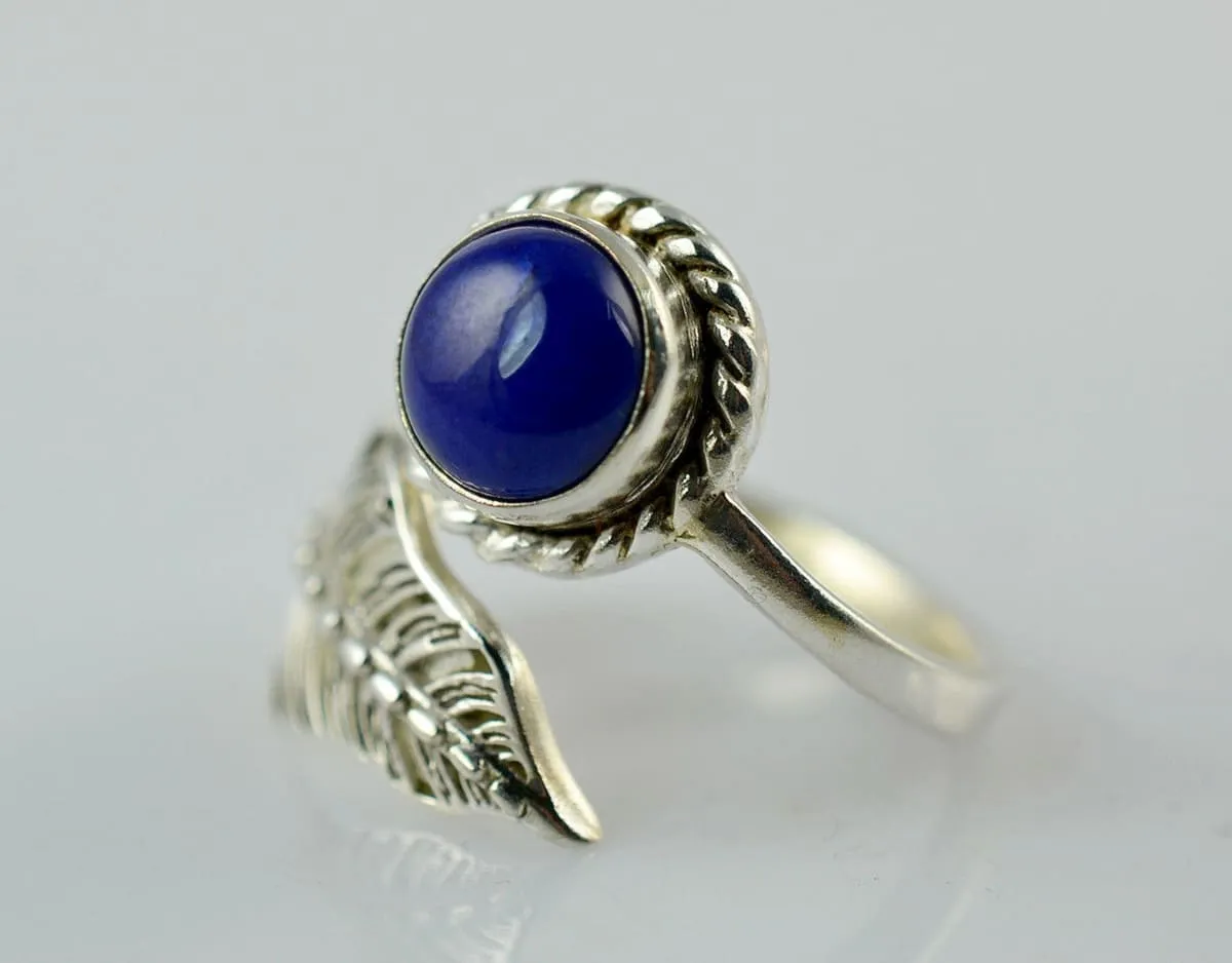 Natural Lapis Lazuli 925 Solid Sterling Silver Handmade Women Ring