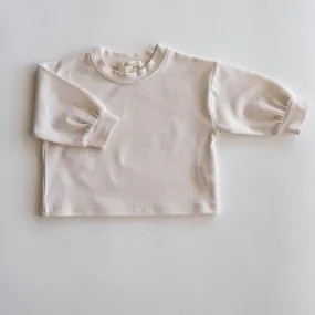 Organic Oversized Longsleeve: Vanilla