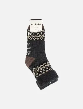 RoToTo Comfy Room Socks Nordic Charcoal