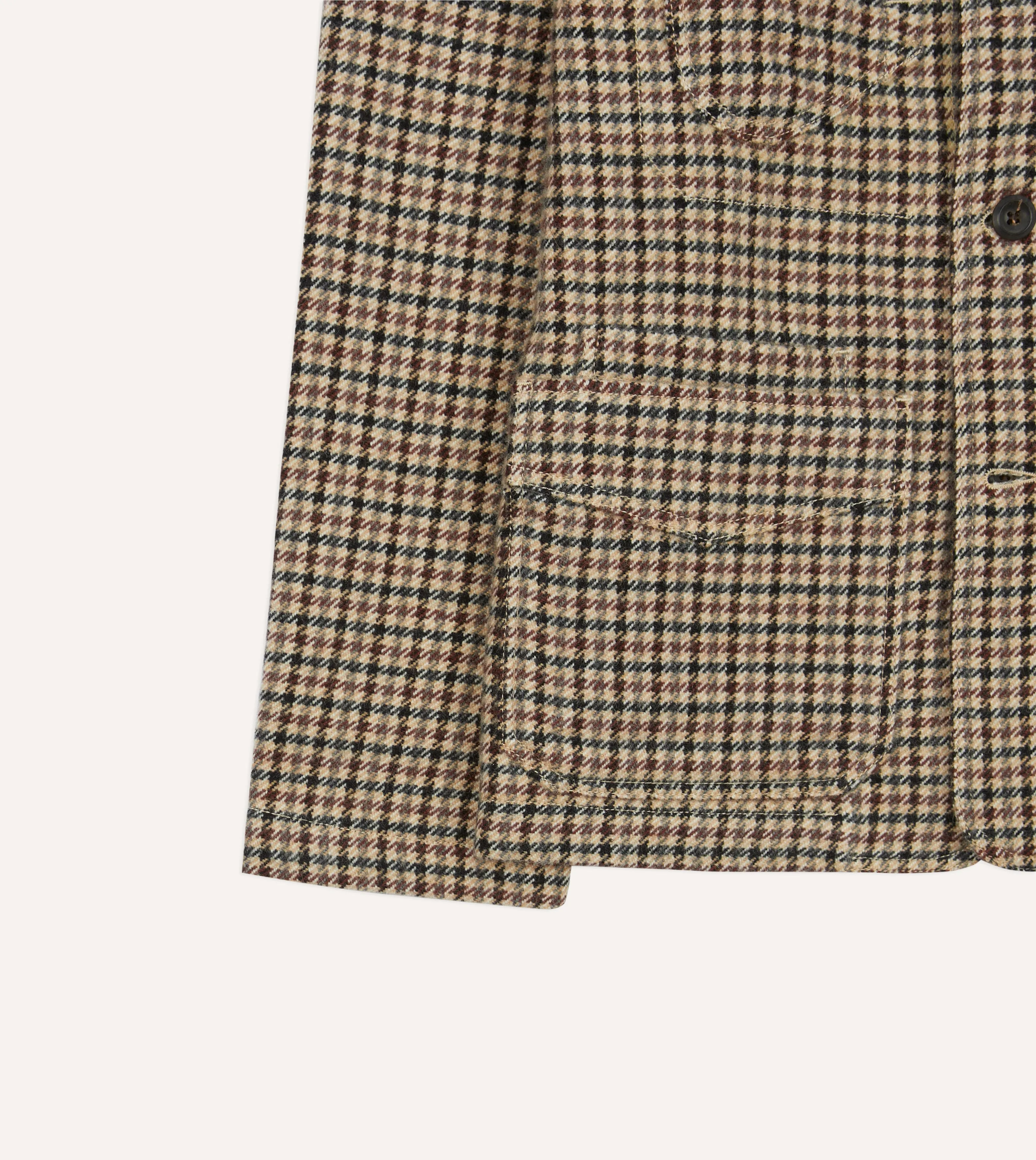 Shepherd Check Tweed Five-Pocket Artist Chore Jacket