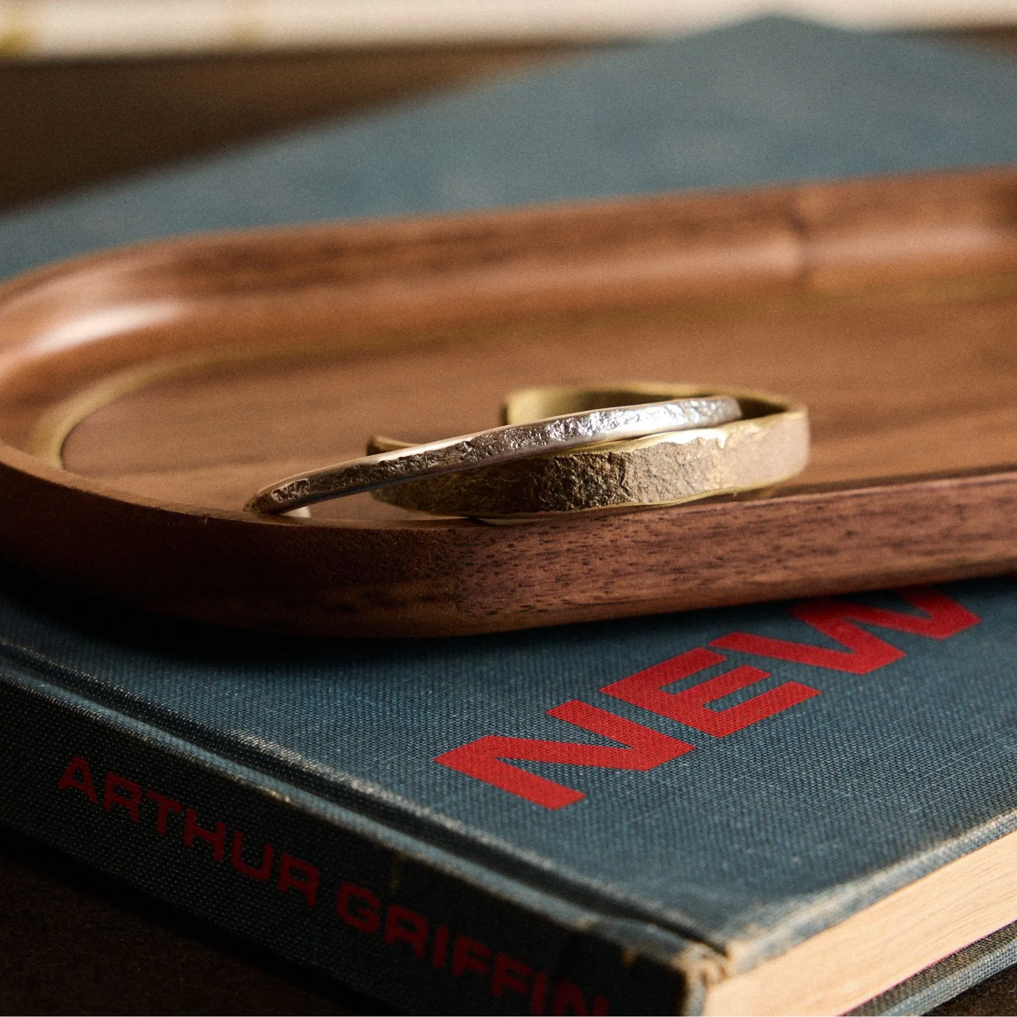 The Hammered Cuff in Silver