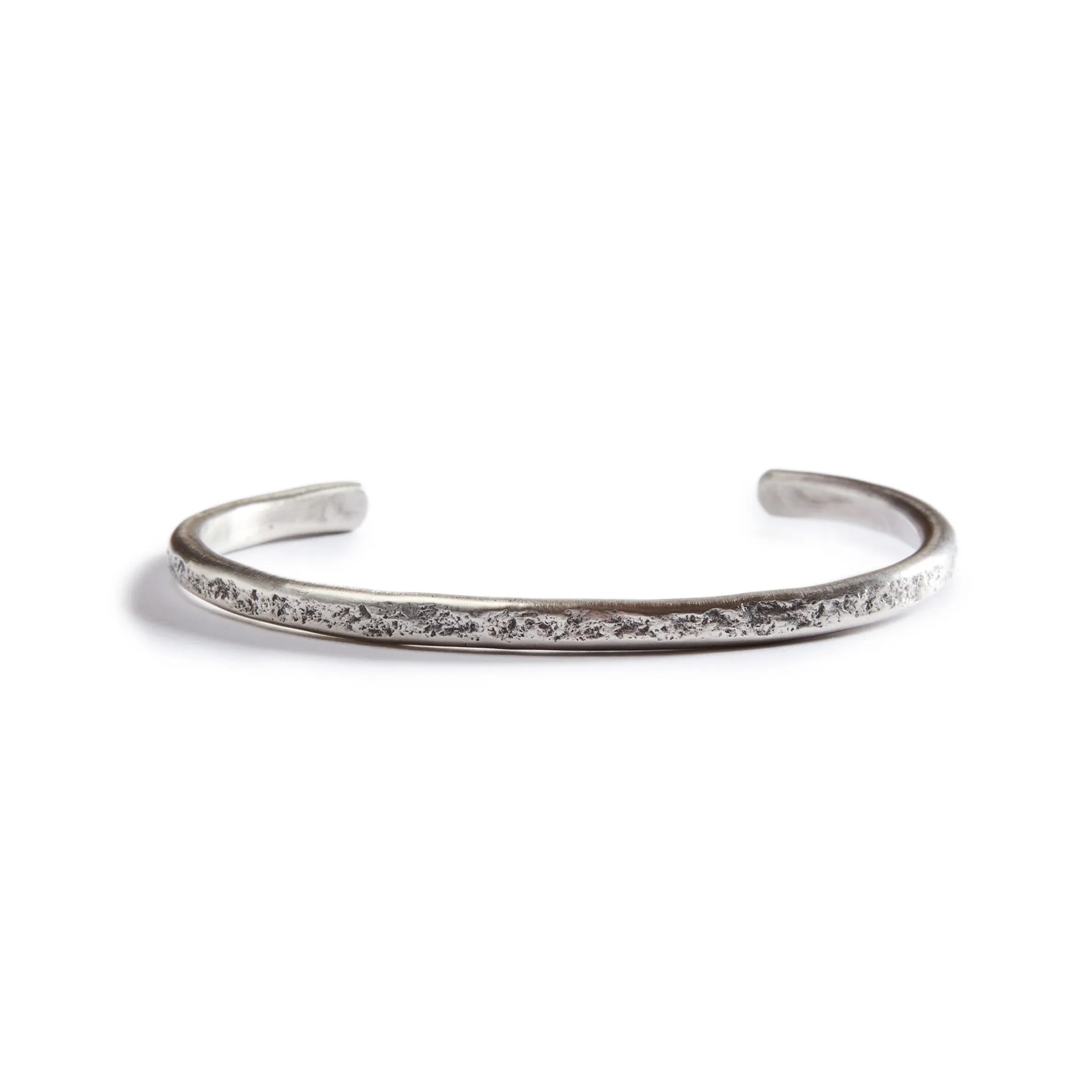 The Hammered Cuff in Silver