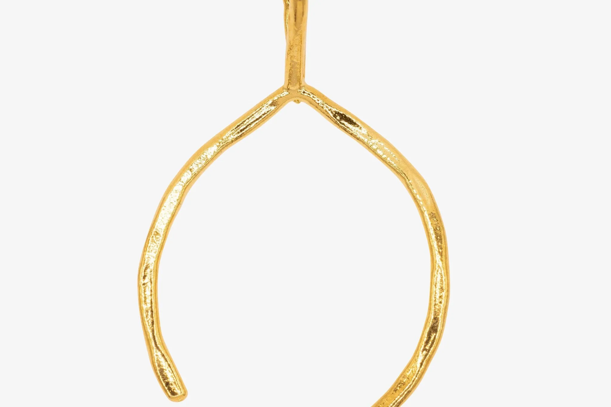 Thin Wishbone Charm Wholesale 14K Gold, Solid 14K Gold, G217