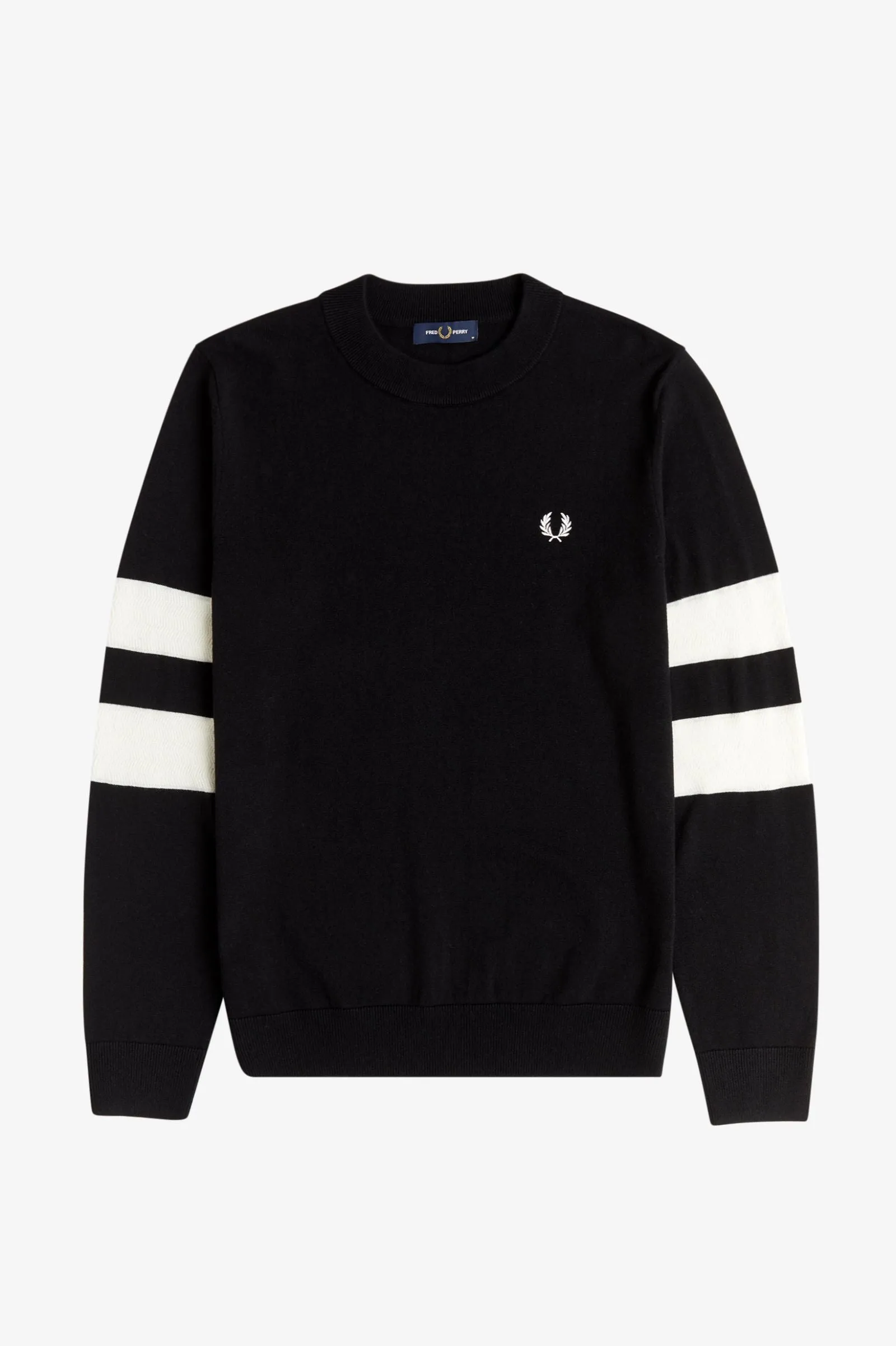 Tipped Sleeve Crew Neck Jumper