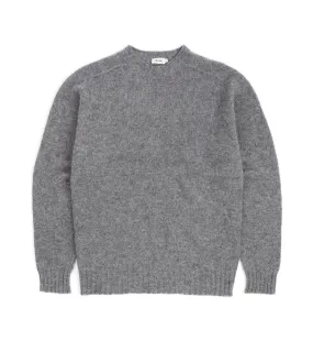 Trunk Berwick Brushed Shetland Crew Sweater: Dark Grey