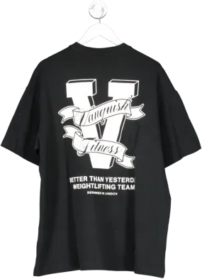 Vanquish Black Weightlifting Team T Shirt UK L