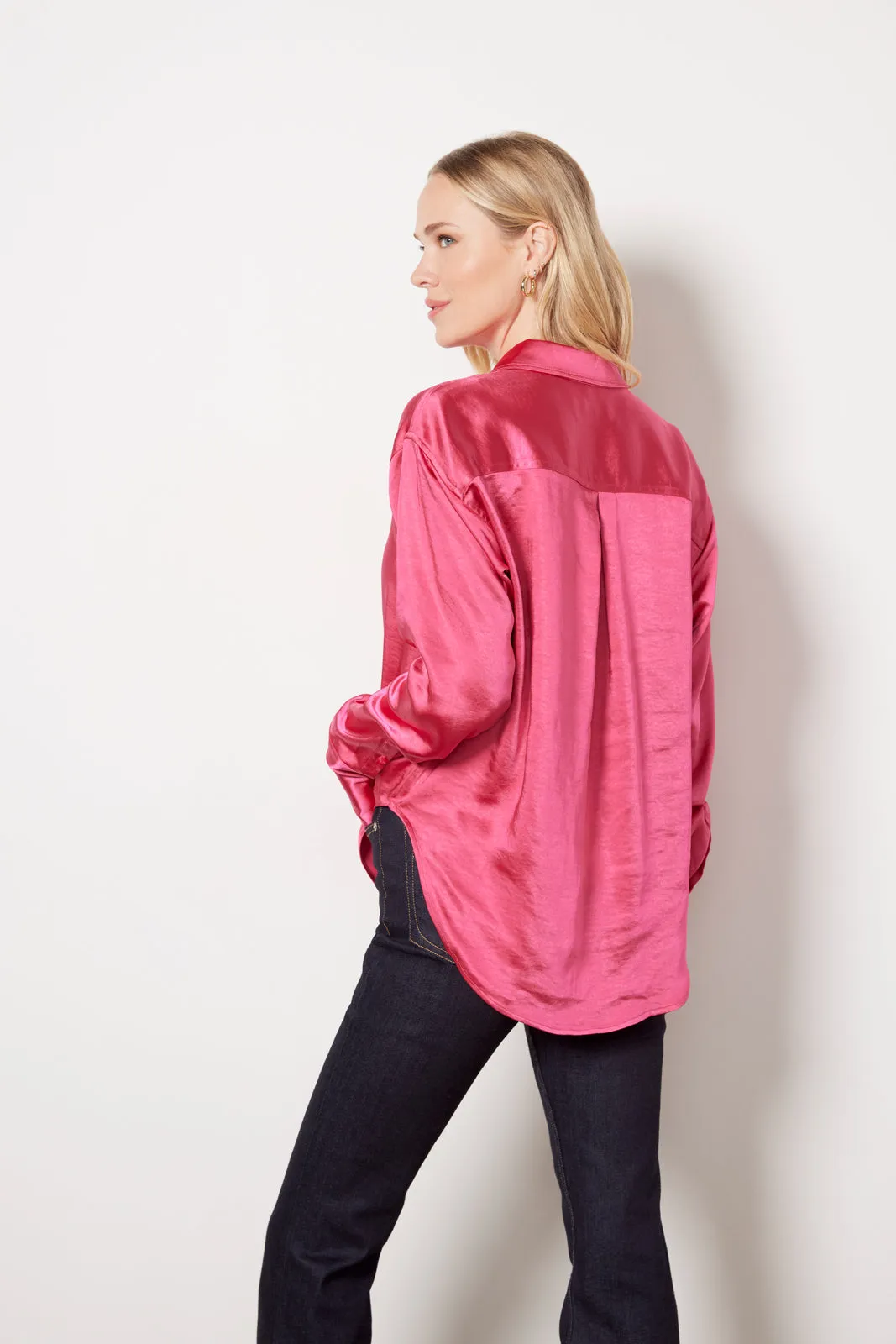 Washed Satin Weekend Shirt